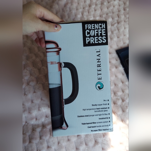 French Coffee Press  Rose Gold NIB - Picture 2 of 3